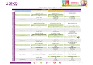 Menu du 07 au 11 février 2022