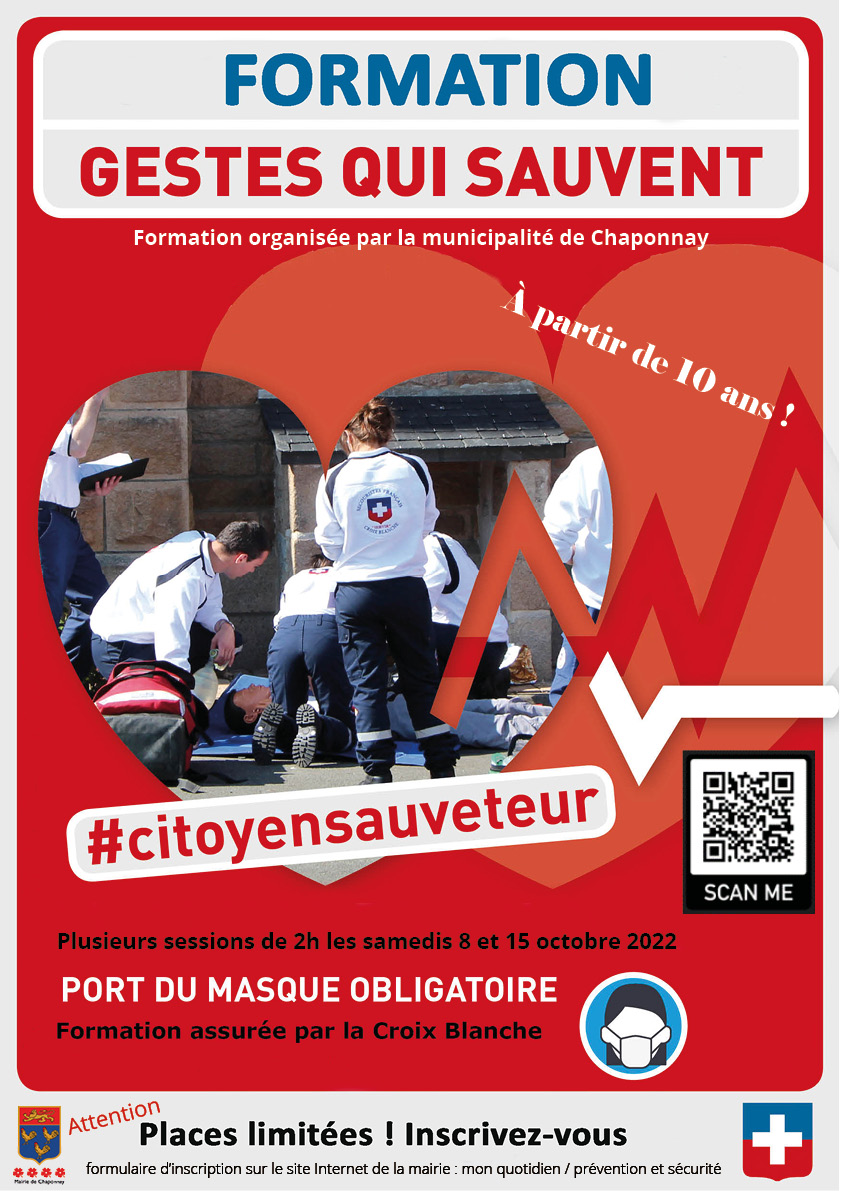 Formations de premiers secours – Mairie Saint-Claude-de-Diray