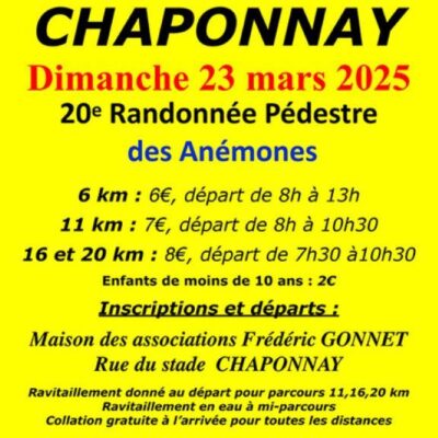 Randonnée Pédestre des Anémones